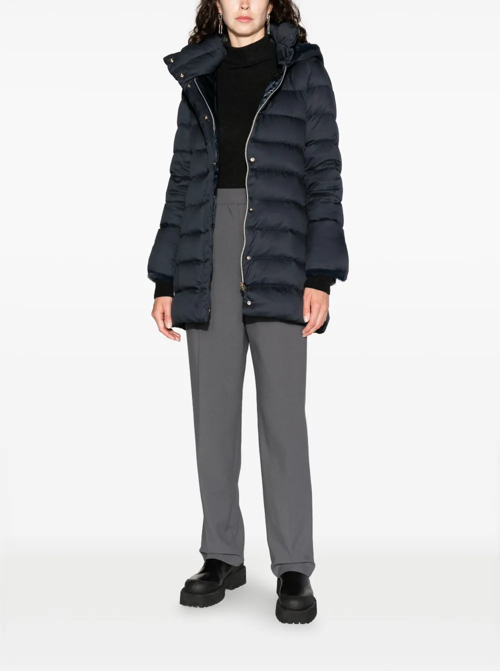 Herno Jas met capuchon - Blauw