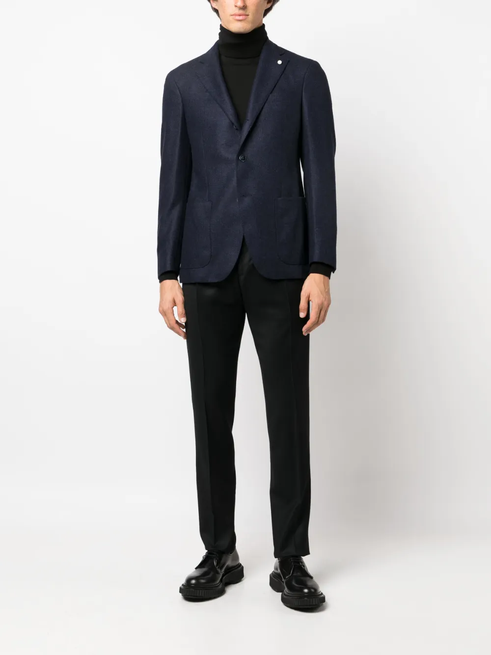 Lardini tailored cropped trousers - Zwart