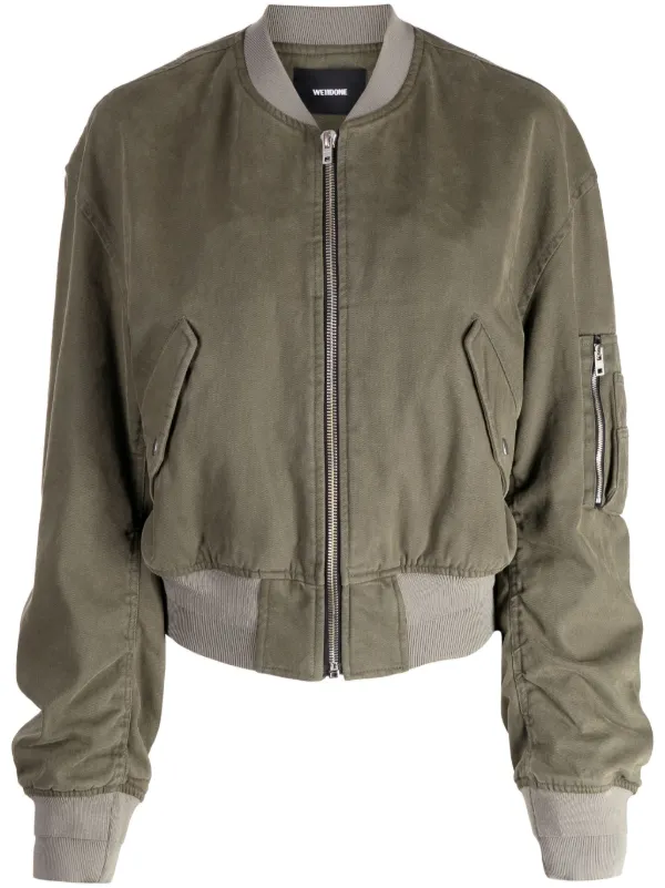 Khaki green deals bomber jacket