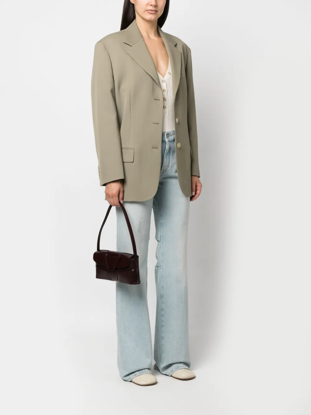Hereu Mabra leather shoulder bag - Rood