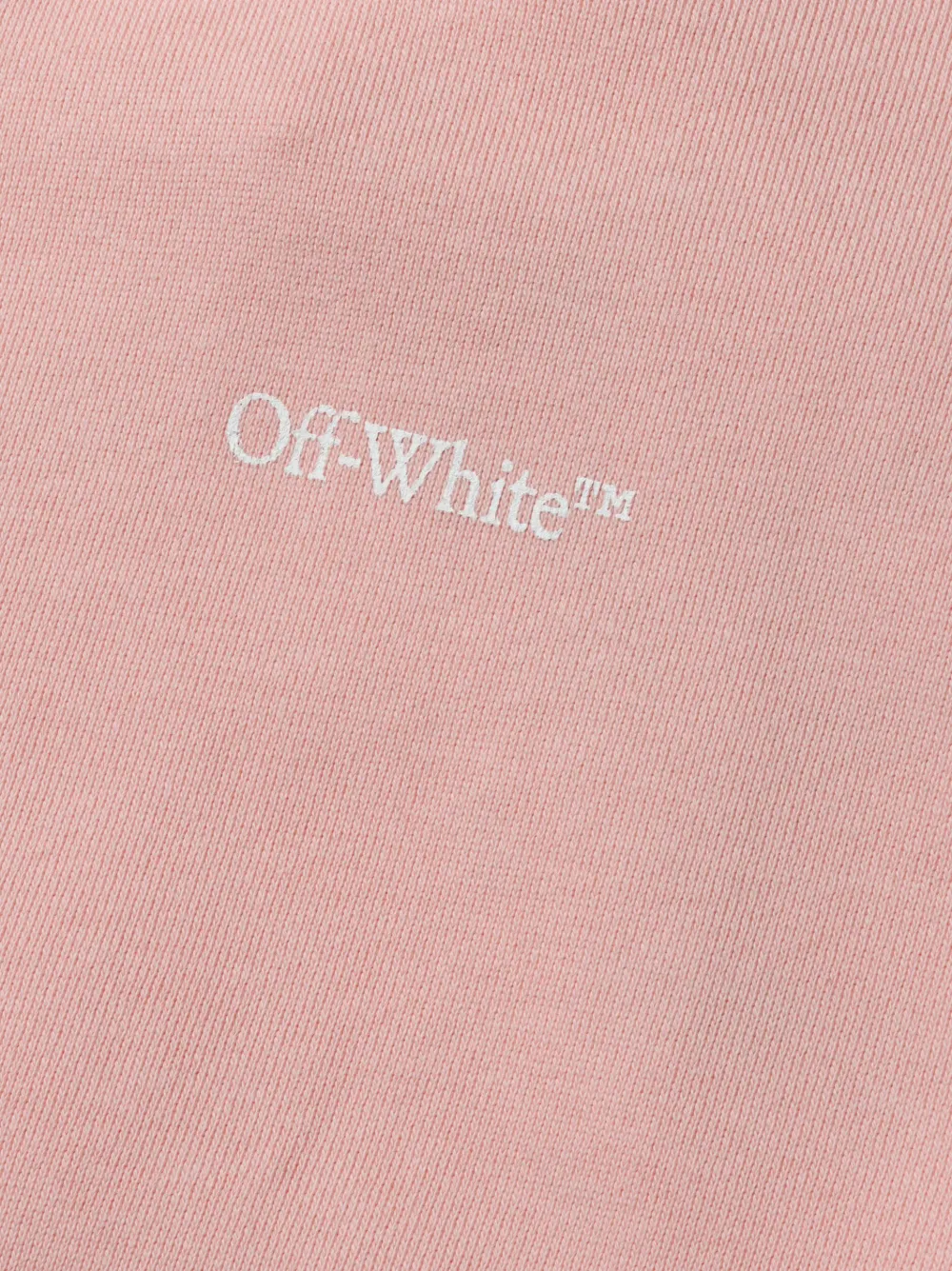 Shop Off-white Logo-print Cotton Sweatshirt In Pink