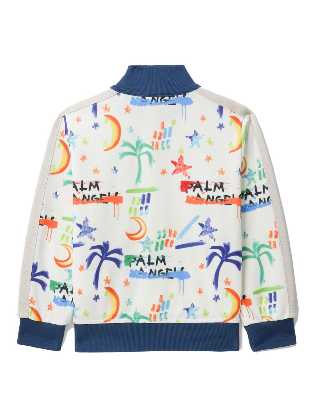Shop Palm Angels Graphic-print Logo Bomber Jacket In White