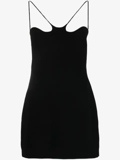 Mônot curvy-neckline minidress