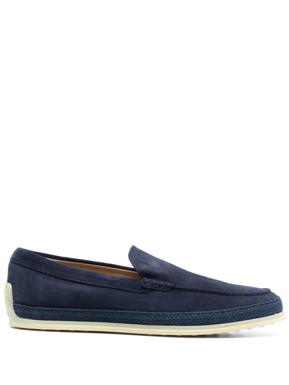 Tod's Slip-on Leather Loafers In Blue
