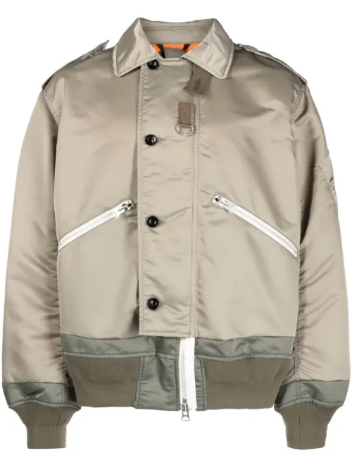 Veste bomber à fermeture décalée - sacai - Modalova