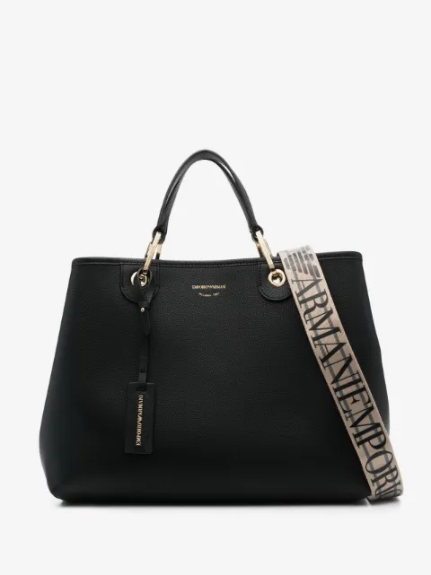 Emporio Armani tote con logo en relieve