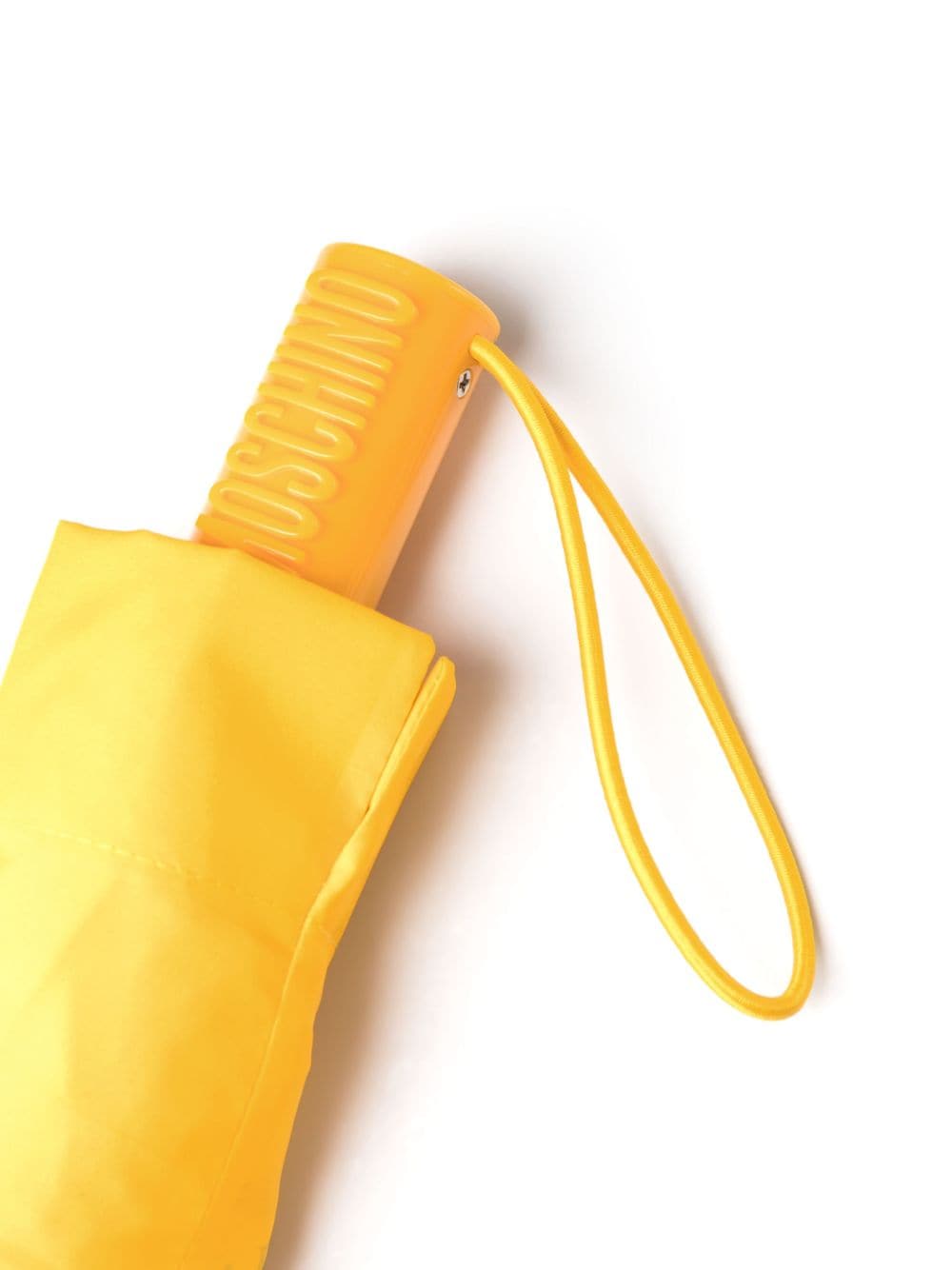 Shop Moschino Logo-print Compact Umbrella In Yellow