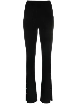 パンツ DONDUP Women Straight Pants DP066 RSE036D PTD DD BLACK Dondup Outlet: cotton pants - Leather | Dondup pants