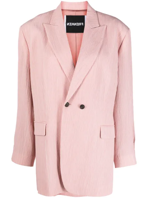 Frenken Forrest plissé double-breasted blazer