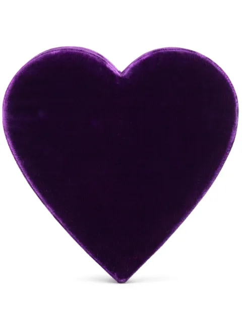 Roxanne First heart-shape velvet-finish jewellery box 
