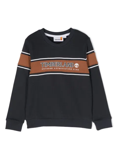 Timberland Kids logo-print jersey sweatshirt