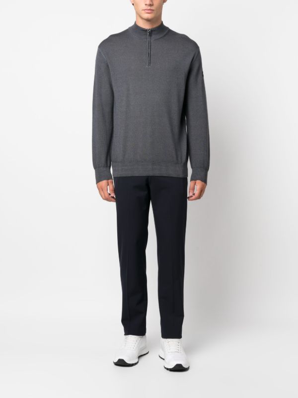 Grey half zip on sale jumper