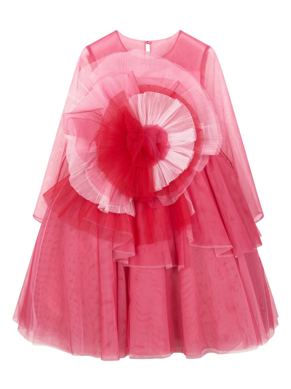 Image 1 of MARCHESA KIDS COUTURE floral-appliqué full-skirt dress