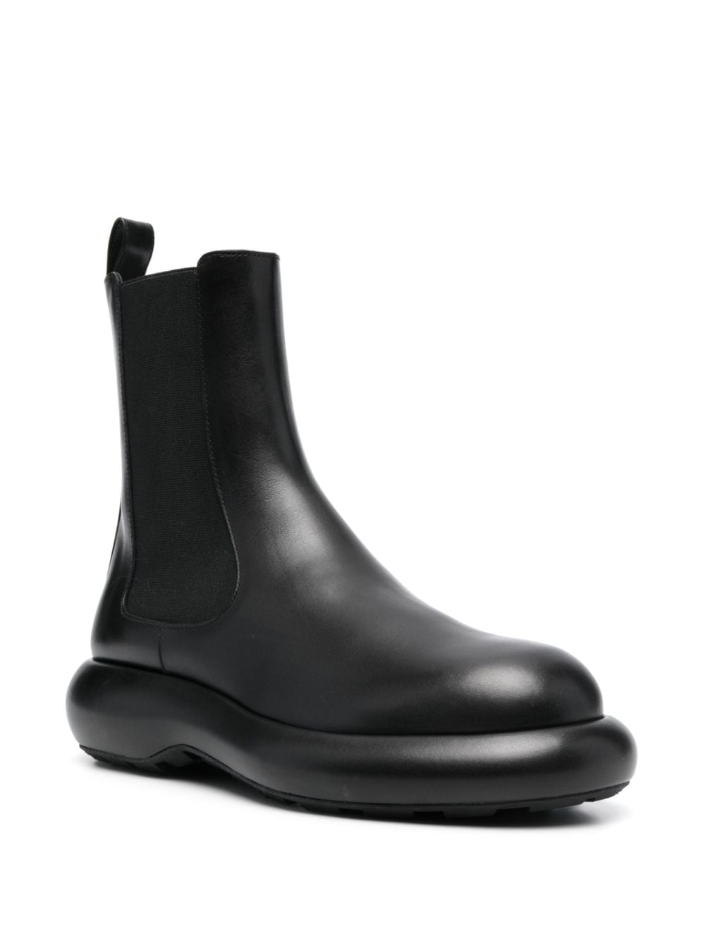 Jil Sander leather ankle boots - Zwart