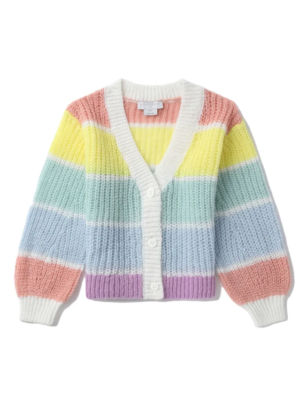 Stella Mccartney Striped Knitted Cardigan In Multicolour