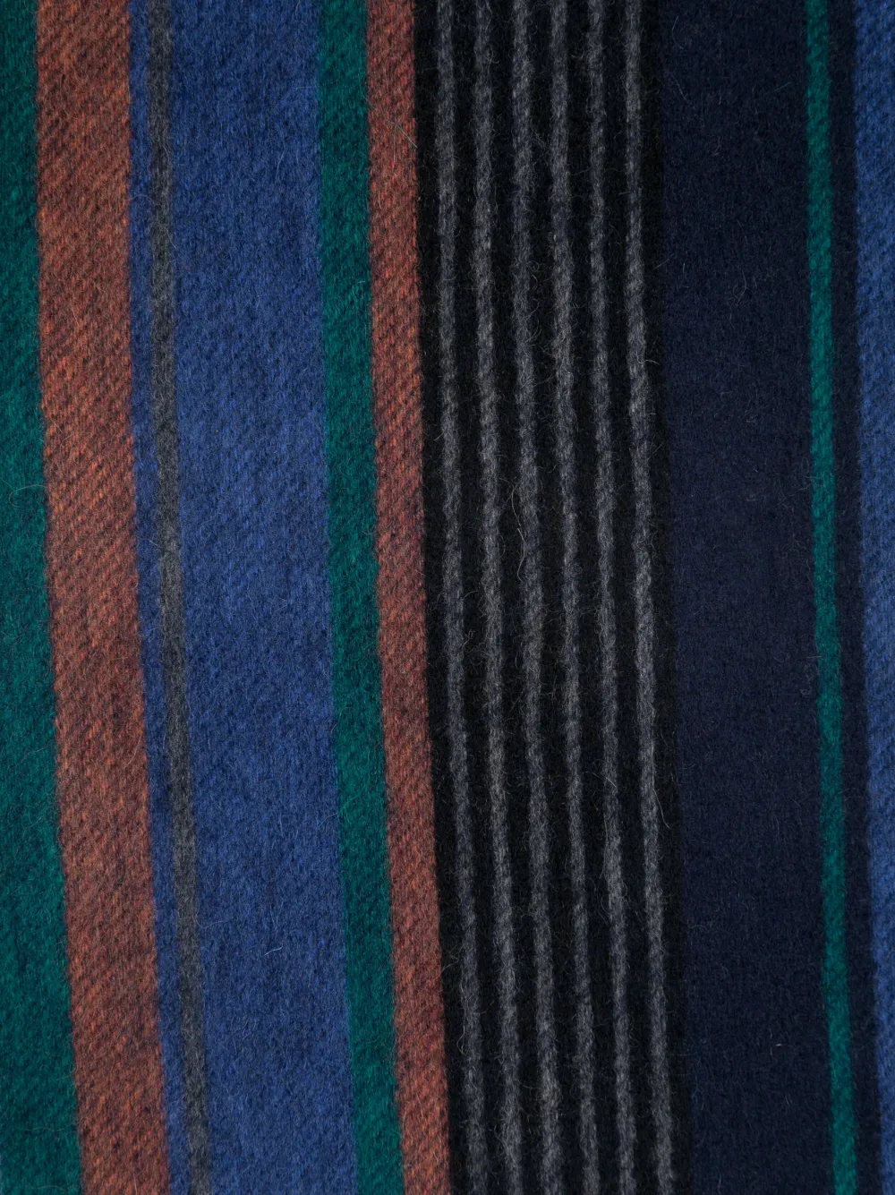 PS Paul Smith logo-embroidered striped scarf - Blauw