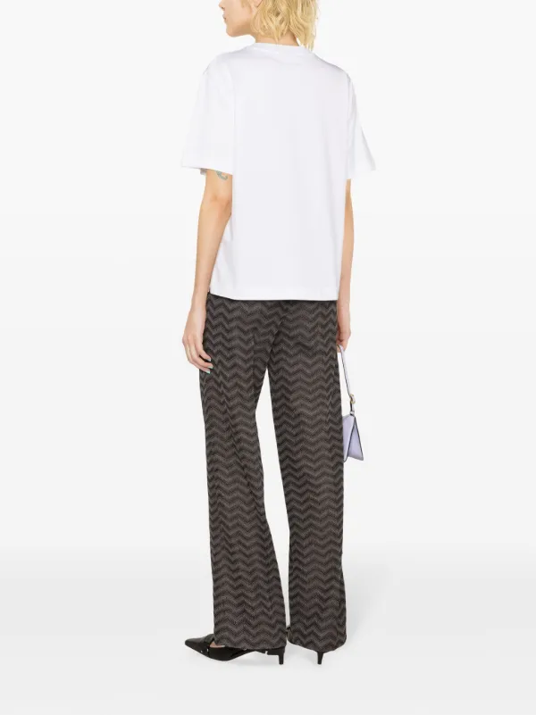 [MISSONI] コットン Tシャツ Cotton T-shirt with zigzag and logo
