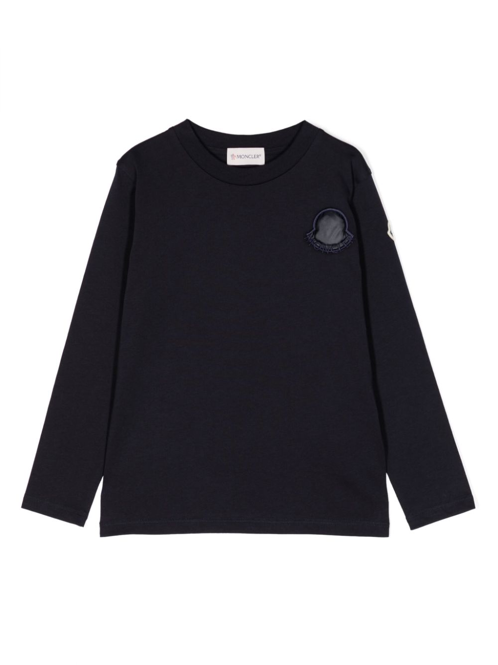 Image 1 of Moncler Enfant logo-embroidered long-sleeve sweatshirt