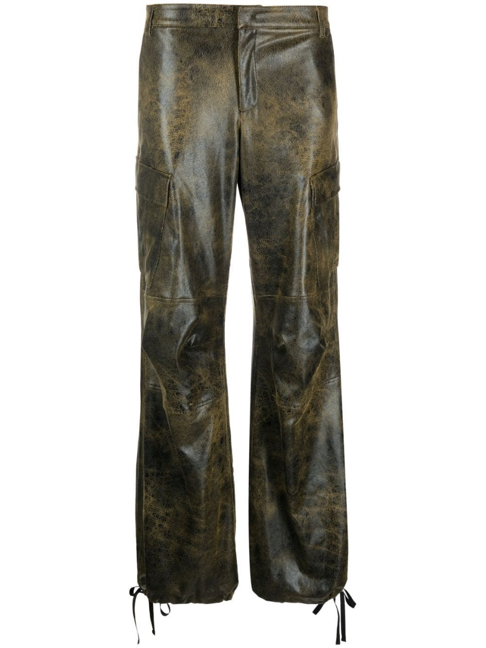 Shop The Andamane Distressed-effect Tapered Trousers In Black