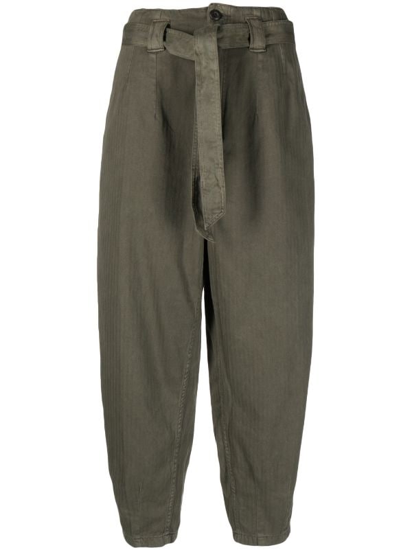 Polo Ralph Lauren Belted Cotton Tapered Trousers - Farfetch