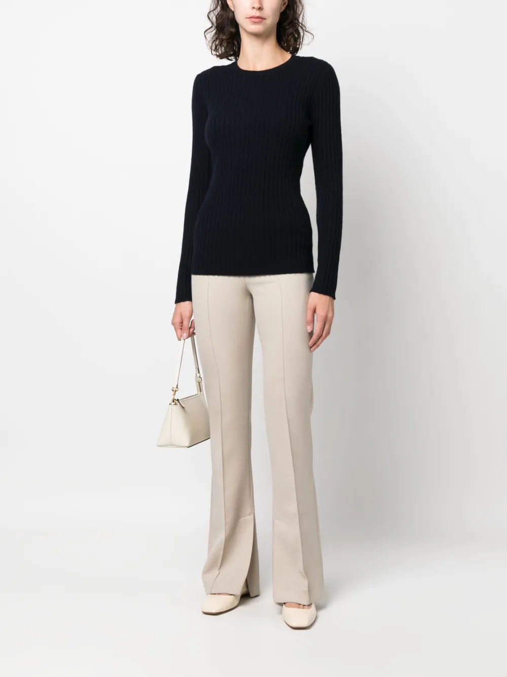 Allude ribbed-knit cashmere sweatshirt - Blauw