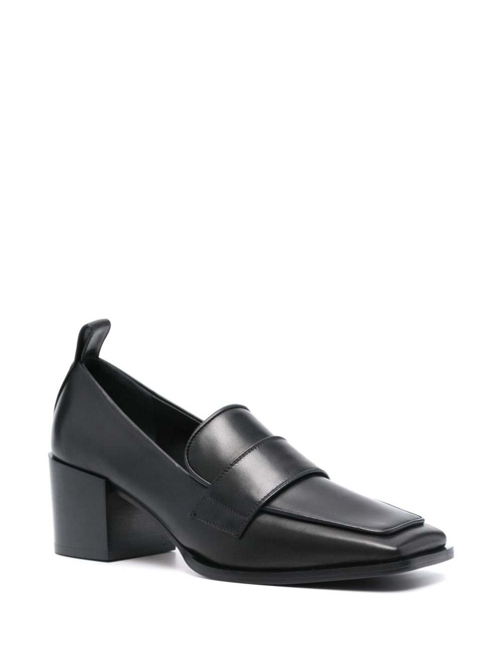 Shop Aeyde Anka 55mm Leather Loafers In Black