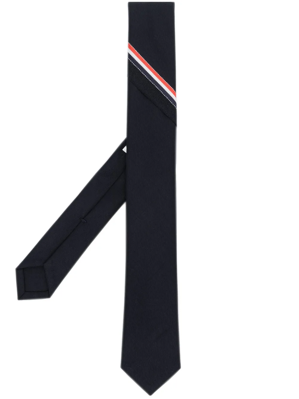 Thom Browne Rwb-stripe Wool Tie In Blue