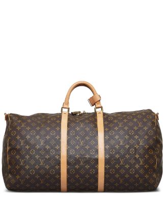 Louis Vuitton Keepall 60 Brown Canvas Travel Bag (Pre-Owned)