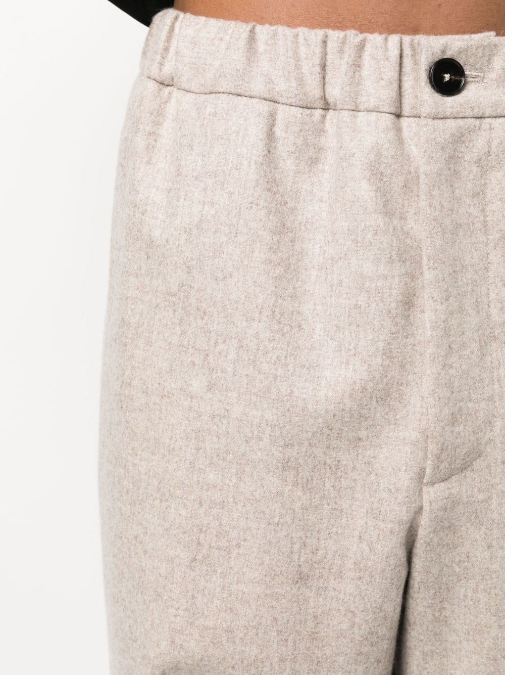 Shop Jil Sander Straight-leg Cotton Trousers In Neutrals