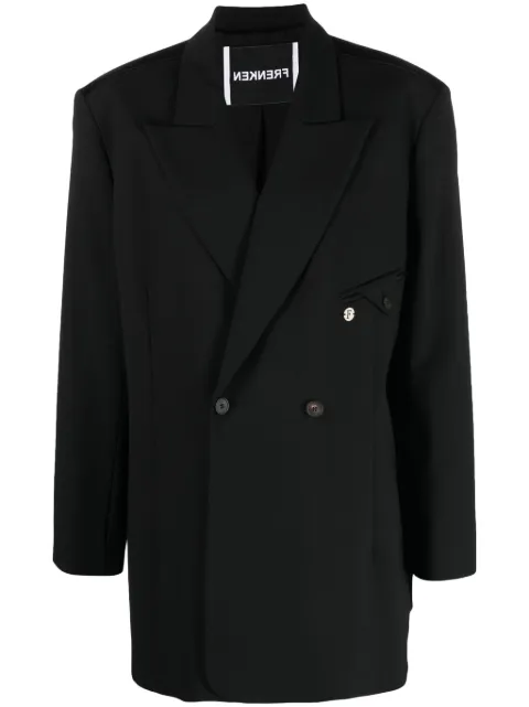 Frenken Crushed Insideout double-breasted blazer