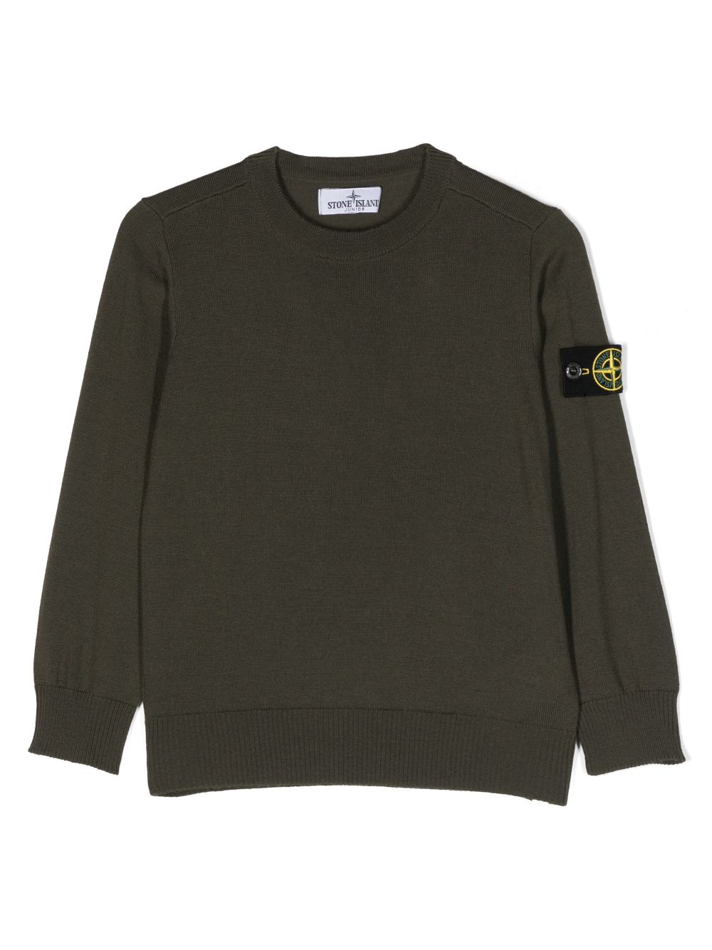 Stone Island Junior Compass-motif crew-neck sweatshirt - Green