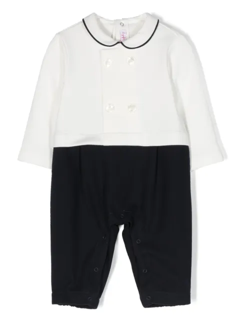Il Gufo rounded-collar double-breasted babysuit