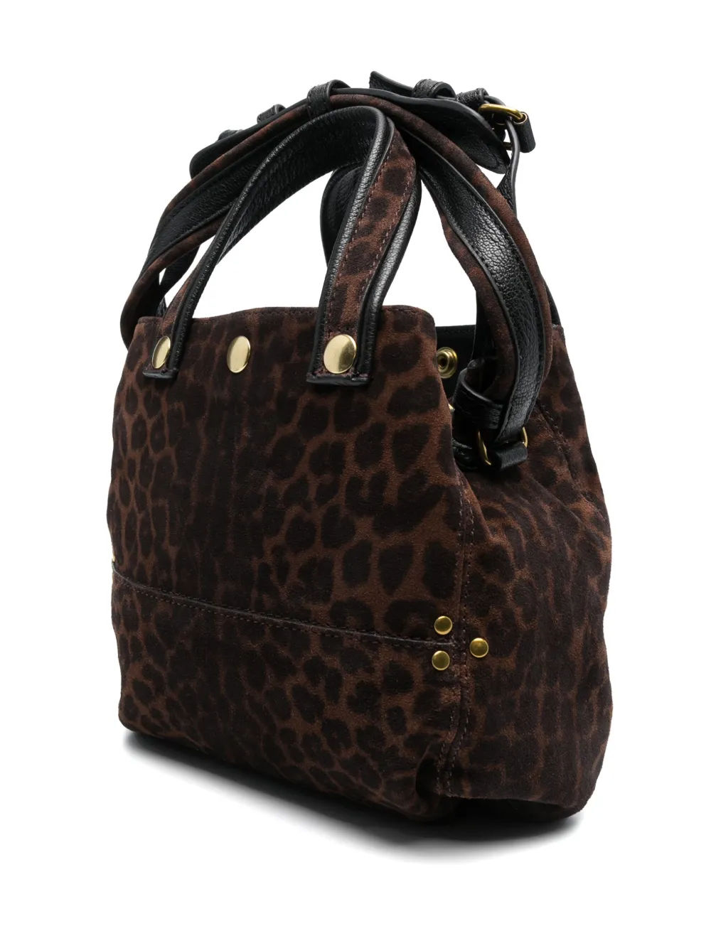 Jérôme Dreyfuss Billy Leopard-print Tote Bag In Brown
