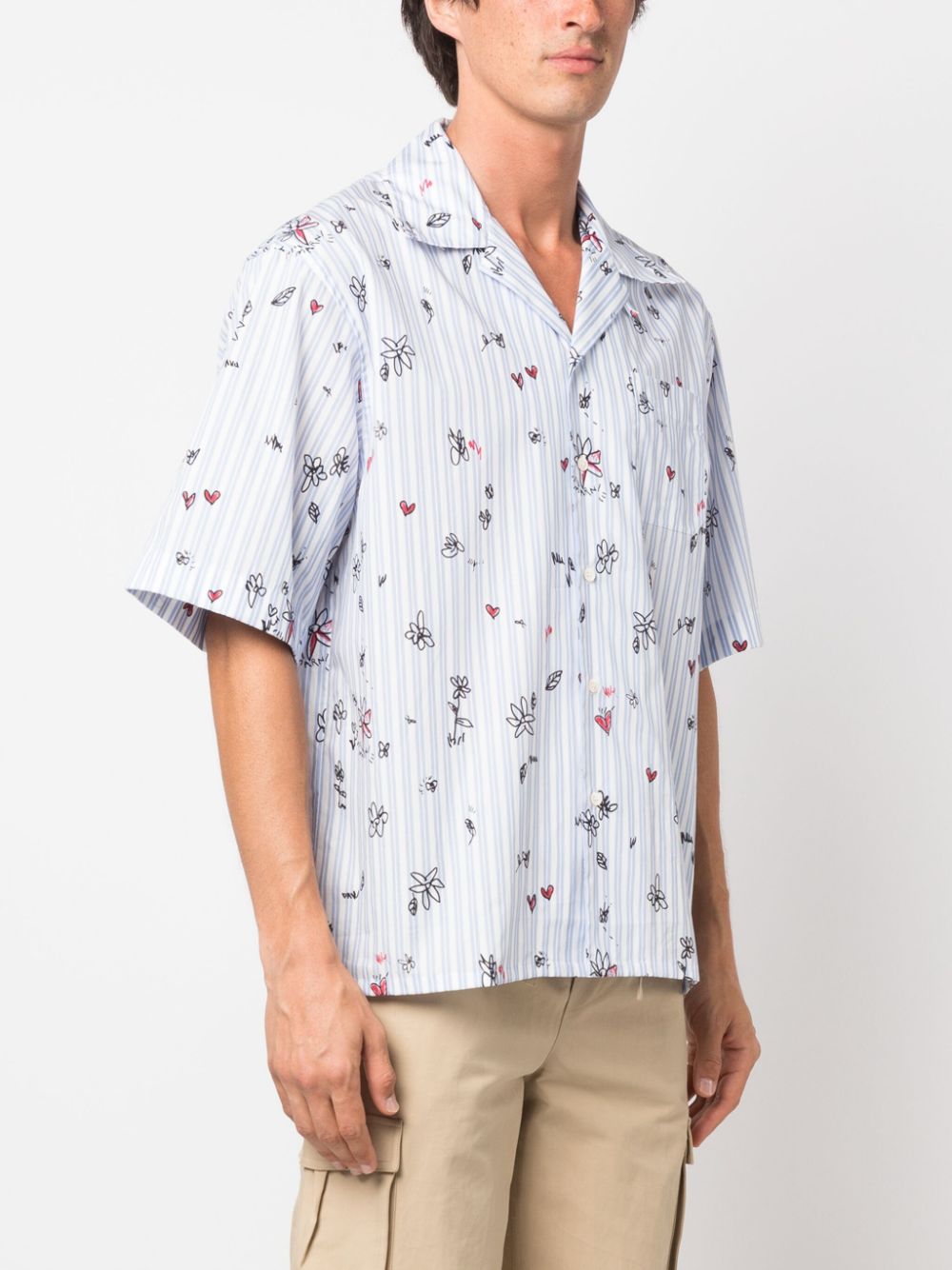 Marni Magic Garden short-sleeved shirt Men