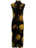 ETRO floral-print corduroy midi dress - Black