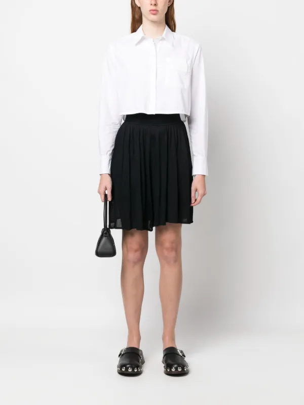ショートパンツ Tory Burch FW25 Two-tone stretch tweed shorts (170828 002) Tory Burch Lightweight Knitted Shorts | Black | FARFETCH
