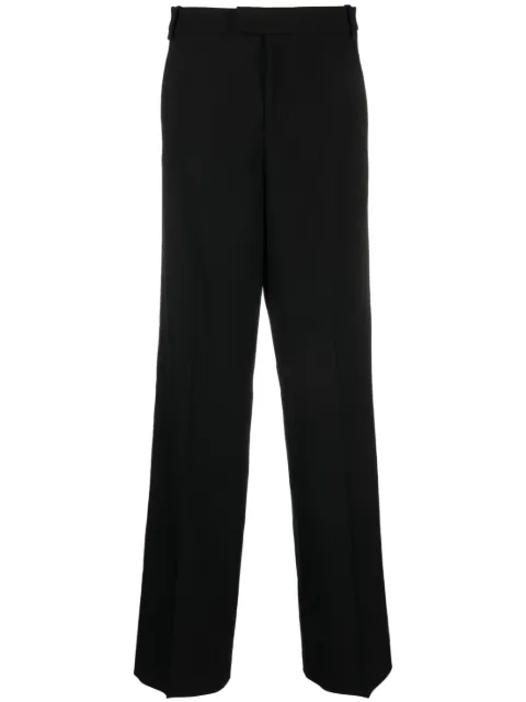 Blumarine pressed-crease twill straight-leg trousers