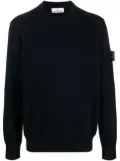 Stone Island Compass-motif cotton-blend jumper - Blue