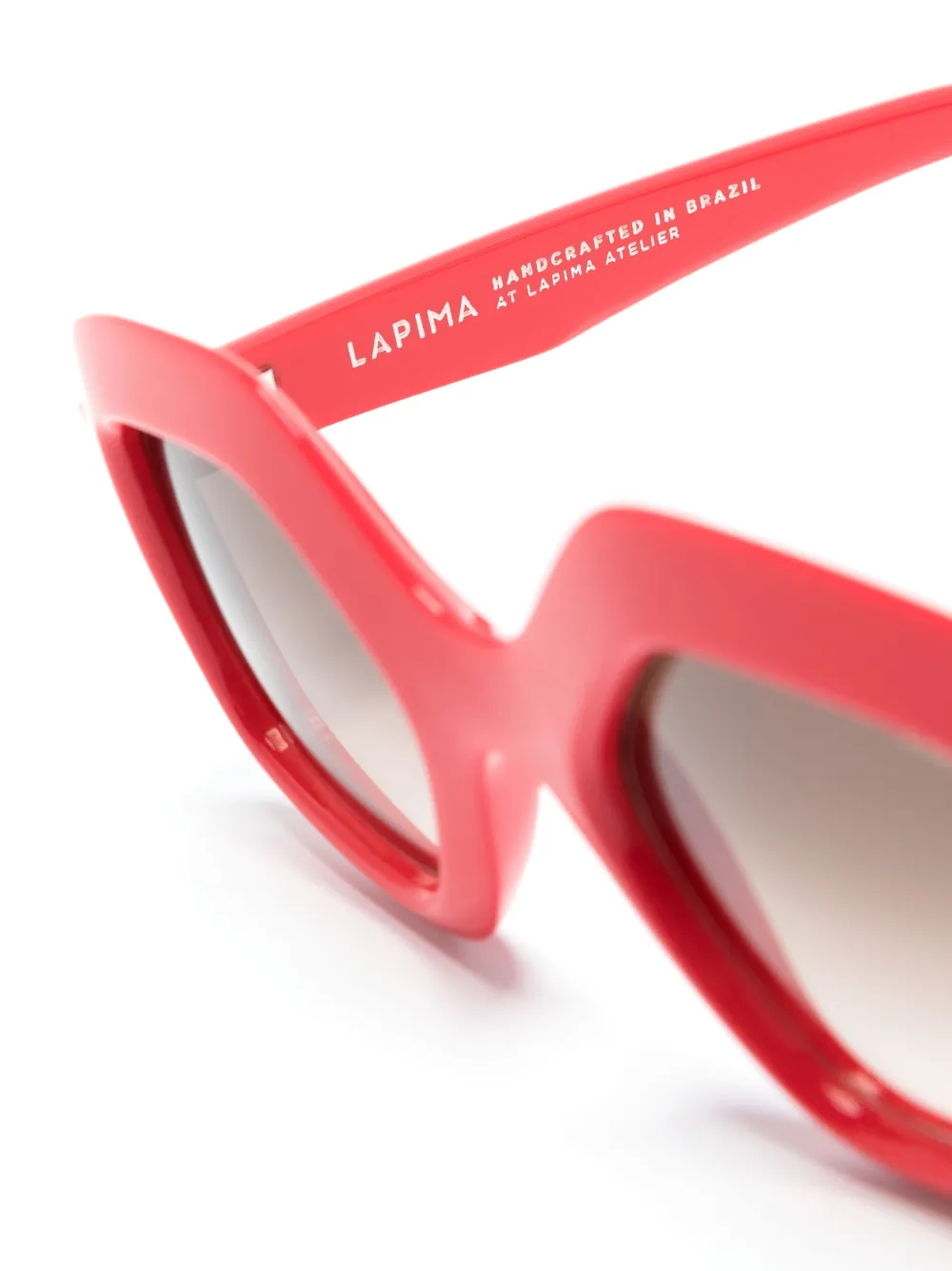 Shop Lapima Cecilia Oversize-frame Sunglasses In 红色