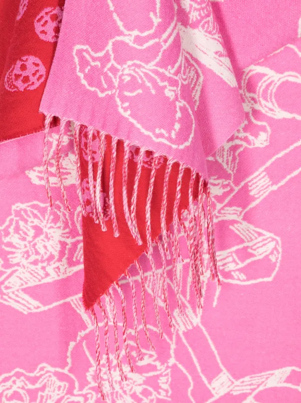 Alexander Mcqueen Skull Scarf Pink Alexander McQueen Skull