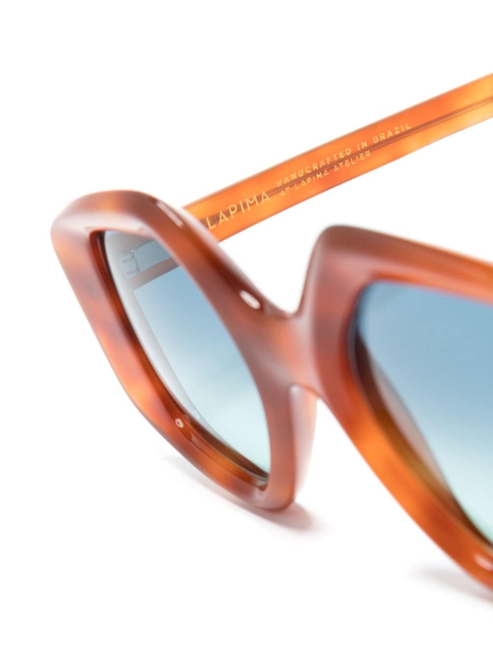 Shop Lapima Stella Oversized-frame Sunglasses In 褐色