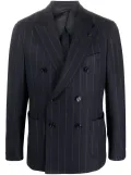 Lardini pinstriped double-breasted blazer - Blue