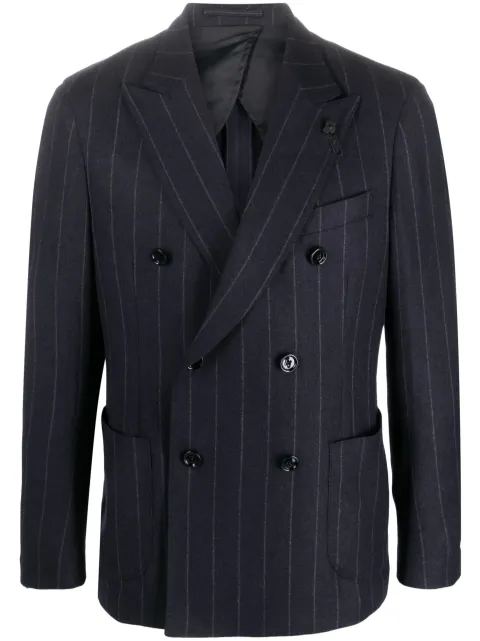 Lardini blazer con doble botonadura y motivo de rayas diplomáticas