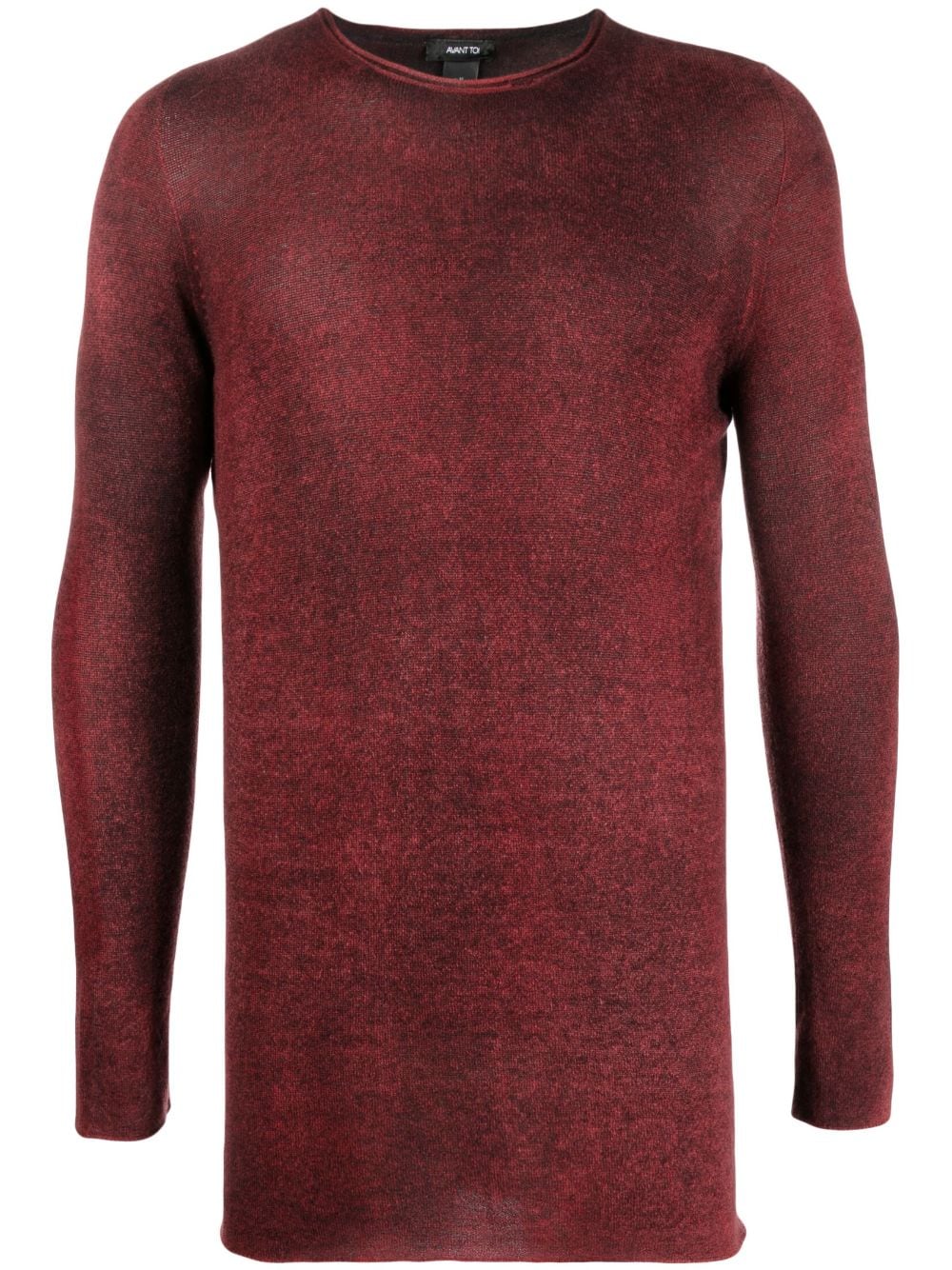 Avant Toi Fine-knit Cashmere Top In Red