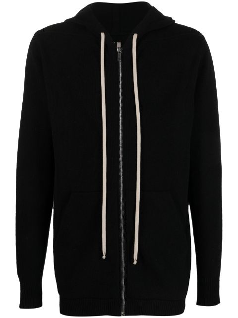 Rick Owens zip-up drawstring hoodie
