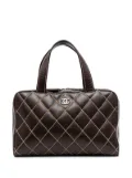 CHANEL Pre-Owned 2000-2002 Wild Stitch CC plaque handbag - Brown