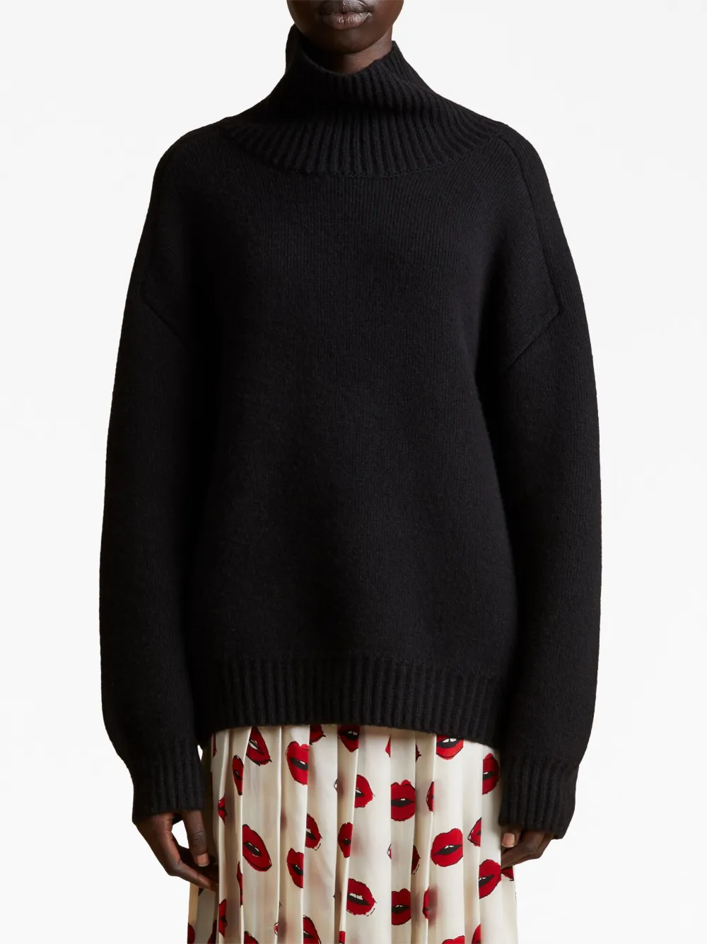 Khaite The Landen Cashmere Jumper In Black