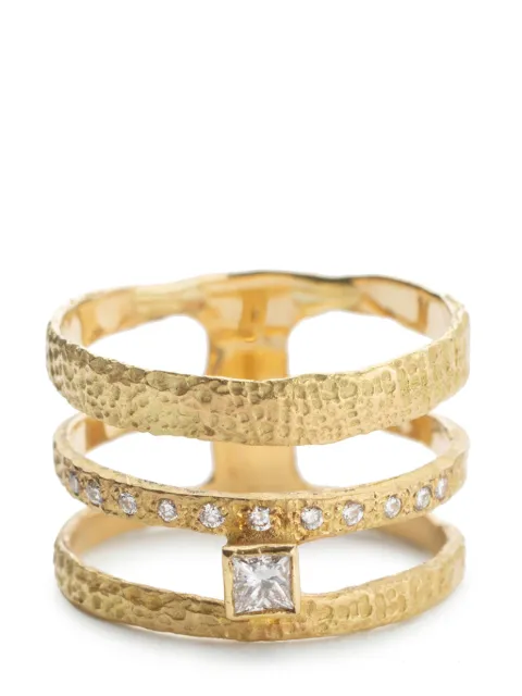 ELHANATI 18kt yellow gold Roxy Finest Intermix diamond ring