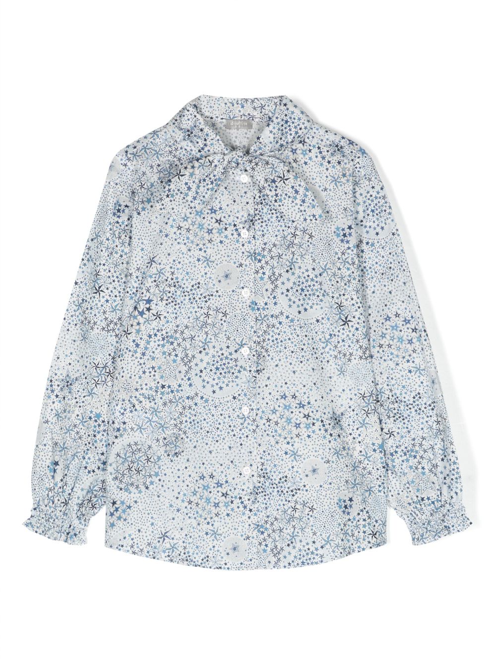 Il Gufo star-print cotton shirt - Blue