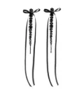 Simone Rocha bow-detail drop earrings - Black